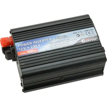Měnič napětí Měnič napětí do auta 12V na 220V 300W + USB zásuvka