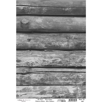 Umělecký papír Rýžový papír - 1108 - Cadence (Šedé trámy) - A4