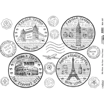 Umělecký papír Rýžový papír - 007 - Cadence (Černobílé metropole) - A3