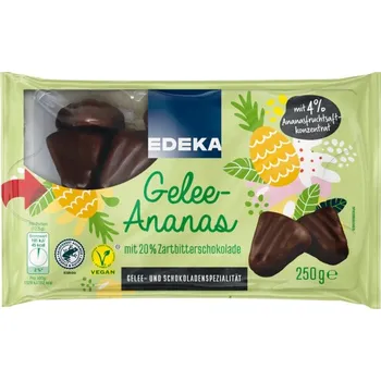 Čokoláda Edeka Ananasové želé v jemně hořké čokoládě 250g