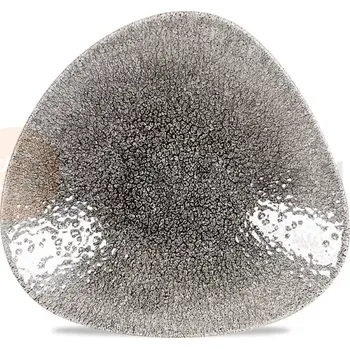 Trojúhelníková mísa 267x272 mm | CHURCHILL, Raku Quartz Black