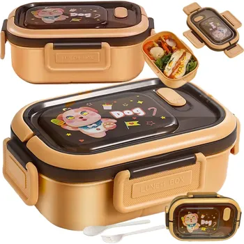 Svačinový box VERK GROUP Svačinový box s přihrádkami a příbory