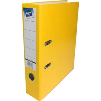 Pořadač A4 7,5cm pákový žlutý PP HIT