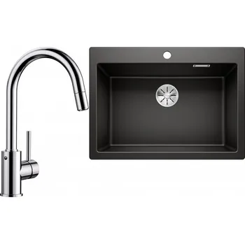 Granitový dřez Set RS Blanco Pleon 8+ Blanco Mida-S (antracit + chrom)