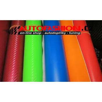 Polep vozidla Karbonová fólie oranžová 3D plastická 150x180cm matná carbon