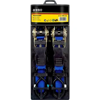 Upínací popruh Popruhy upínací s ráčnou a háky 2ks 30mm x 4,9 metru