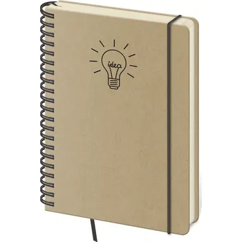 Zápisník Tečkovaný zápisník Twin L hnědý Idea (čtverečkovaný)