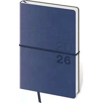 Diář Kapesní diář Flexio tmavě modrý s gumičkou