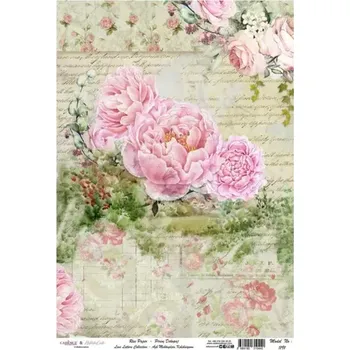 Umělecký papír Rýžový papír - 1191 - Cadence (Dopis v zahradě) - A3