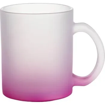 Hrnek skleněný matný s BAREVNÝM gradientem Barva: Růžová, Motiv: BEZ POTISKU