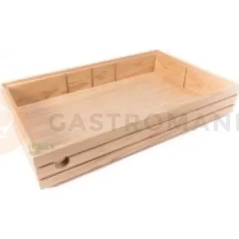 Servírovací stolek Dřevěná krabička, neutrální dub GN 1/1 8,5 cm | HORECA SERVICE, HS Design