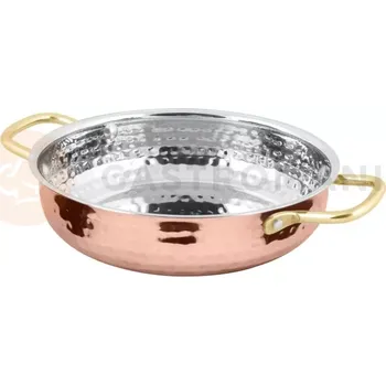 Servírovací stolek Pánev na smažení, 2 rukojeti, měděná, kovaná, 600 ml, 155x40 mm | AMBITION, Charms