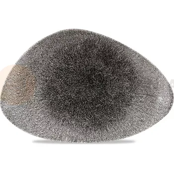 Talíř Trojúhelníkový talíř 188x355 mm | CHURCHILL, Raku Quartz Black