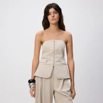 Dámské sako Reserved - Korzetový top - béžová - YT231-08X - YT231-08X-XS