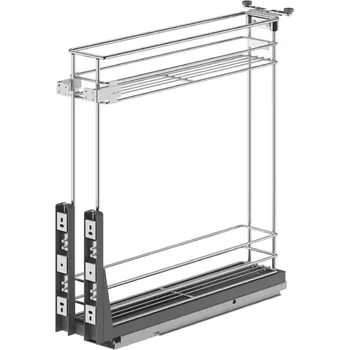 Odpadkový koš Wireli Plný výsuvný koš s montáží na dno ALIANCE / Lesklý chrom 150 mm Univerzální osazení