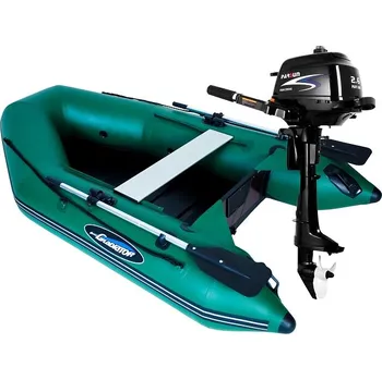 Člun Gladiator Komplet Gladiator AK260 SF zelený a Parsun F2,6BMS