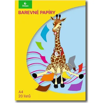 Barevný papír Stepa Barevný papír A4/20/80g, 20listů, STEPA ,balení 20 ks 557322