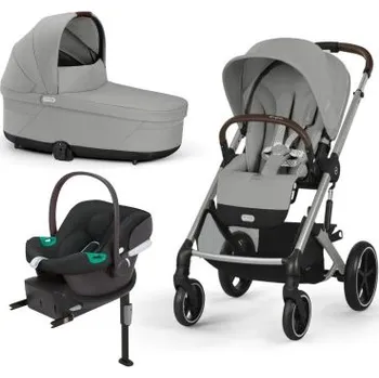 Kočárek Cybex Výhodný set Balios + Lůžko + Autosedačka se základnou Black - Stone Grey