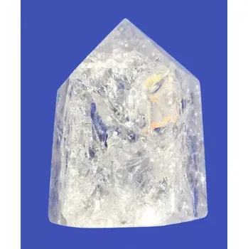 Sběratelství Špice z pukaného křištálu 6 cm, 128 g (B kvalita)