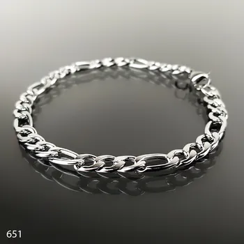 Náramek Pánský ocelový náramek vzor figaro 0,6 cm č. 651 - 24 cm