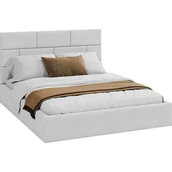 Postel Čalouněná postel PASADENA PARIS 160x200 s kovovým roštem BÍLÁ