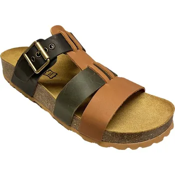 Dámská zdravotní obuv Dámské kožené pantofle BIOLife Betty 2682.7/876, brown/kaki 41