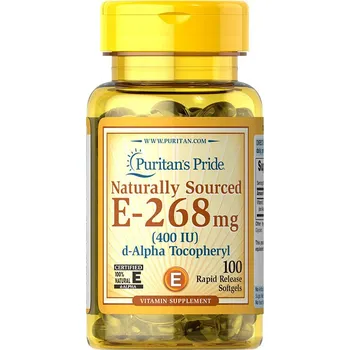 Fitness strava Puritan's Pride Vitamin E 400 IU z přírodního zdroje 100 Softgels