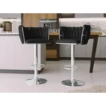 Set 2 ks barových židlí Archie BS-1142/CM, Barva potahu:: 77-černá MIRJAN 5903211394096