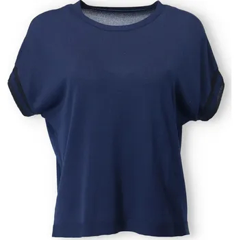 Dámská halenka Halenka úplet kr. rukáv SEVENDAY 6200 barva: modrá tmavá