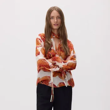 Dámská košile Reserved - Viskózová košile se zavazováním - vícebarevná - 577GH-MLC - 577GH-MLC-XS