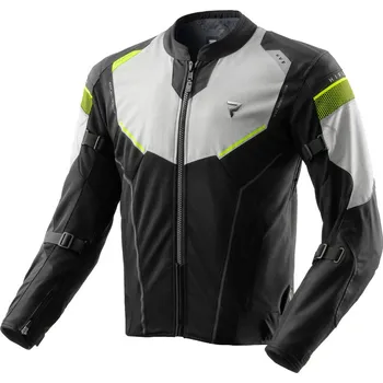 Moto bunda REBELHORN bunda HIFLOW-V black/grey/fluo yellow - S