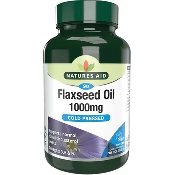 Fitness strava Natures Aid Lněný olej 1000 mg 90 softgels