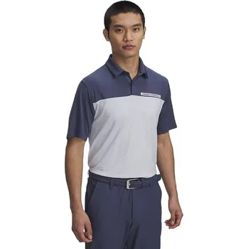 Pánské tričko Under Armour T2G Color Block pánské polo, modro/šedé pánské, L