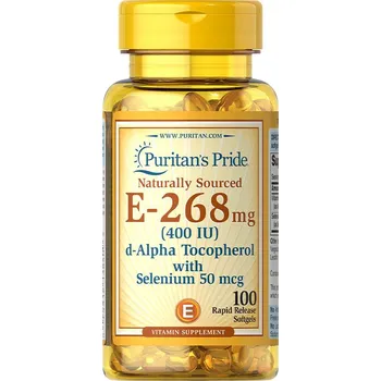 Fitness strava Puritan's Pride Vitamin E se selenem 400 IU Natural 100 softgels