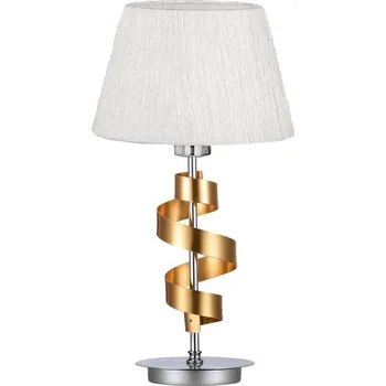 Lampička CANDELLUX Stolní lampa Denis 1x60W E27 chrom/zlato + stínidlo stejného indexu