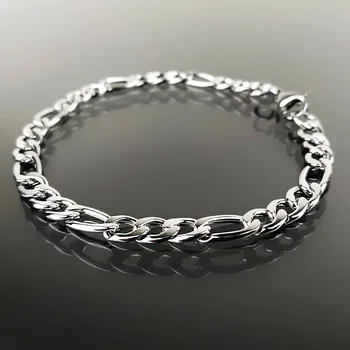 Náramek Pánský ocelový náramek vzor Figaro 0,7 cm č. 1388 - 20 cm