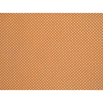 Bavlněná látka Puntíček 2 mm na lososové