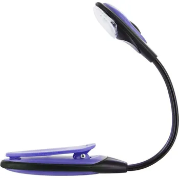 Lampička Čtecí klipová lampa fialová