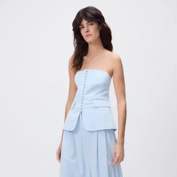 Dámské sako Reserved - Korzetový top - bleděmodrá - YT231-05X - YT231-05X-L