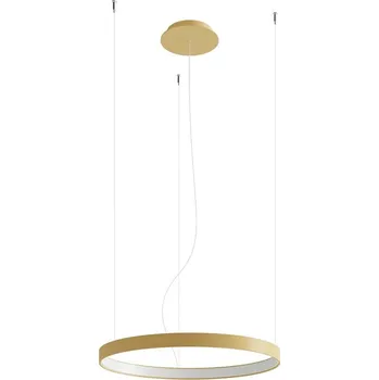 Moderní LED lustr RIO 55 zlatý do obýváku a jídelny, rozptýlené světlo, 55 cm