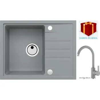 Granitový dřez Alveus SET dřez Intermezzo 30 + Tonia - 81 beton + dárek (příborník, podložka na sušení nádobí nebo tekutý čistič)