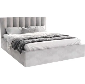 Postel Čalouněná postel COLORADO 140x200 s kovovým zdvižným roštem SVĚTLE ŠEDÁ