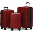 Rowex Crystal sada kufrů 3 ks, vínová