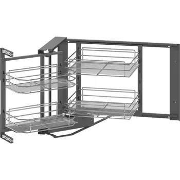 Kuchyňská skříňka Wireli Drátěný rohový mechanismus ALIANCE / Chrom Pravý 400 mm