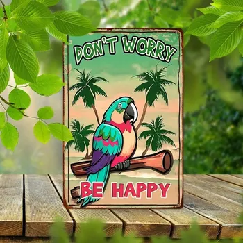 Plechová cedule BAF Nástěnná kovová cedule Nebuď smutný I. 30 x 20 cm