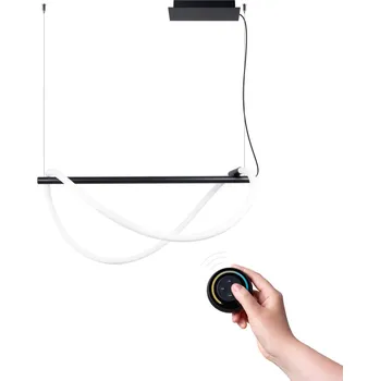 Moderní závěsné svítidlo GALAKSE 84 černé LED s nastavitelnou výškou do obývacího pokoje a jídelny Thoro