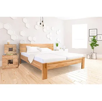 Postel AHORN CZ, s.r.o. Dvoulůžková postel VEROLI - buk napojovaný ROZMĚR: 140 x 200 cm - ATYP