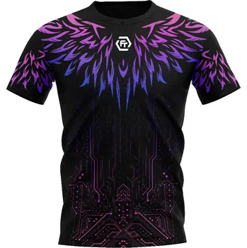 Pánské tričko Unisex tričko Felet RN 3619 Black/Purple Velikost: 3XL