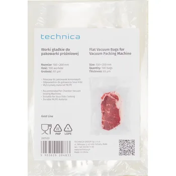 Vakuovačka Sáčky hladké 150x200 mm do komorové vakuové baličky, 100 ks | TECHNICA, Gold Line