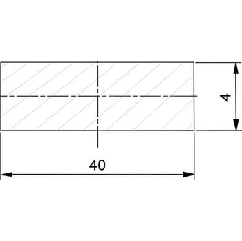 Stavební profil Plochá ocel 40×4 mm válcovaná – 6 m